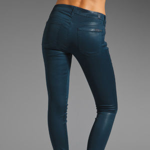 7 for all mankind waxed / coated jeans size 24